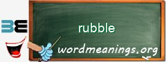 WordMeaning blackboard for rubble